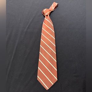 Brooks Brothers Orange Stripped Neck Tie